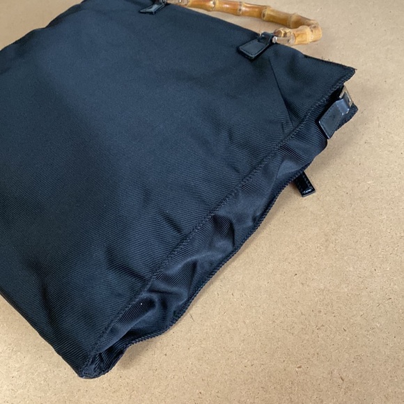 Gucci Bamboo Two-Handle Tote Bag in
Black Nylon.Black.Non-Gucci replace strap. - Picture 5 of 16